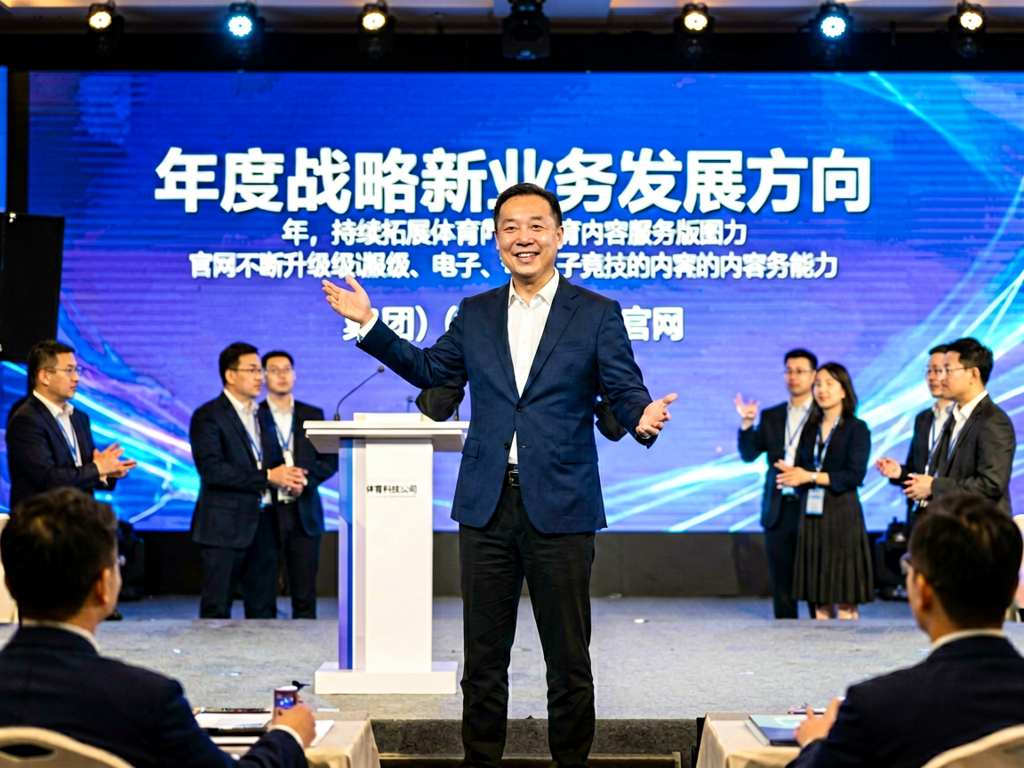 维基体育年度战略发布会现场，展示平台最新业务发展方向